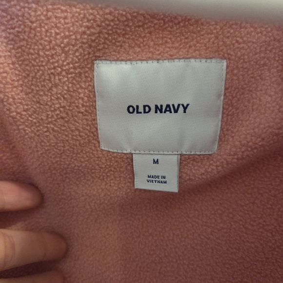 Old Navy Women Pink Full Zip Quilted Puffer Vest Size Medium Fall Winter - Picture 5 of 7